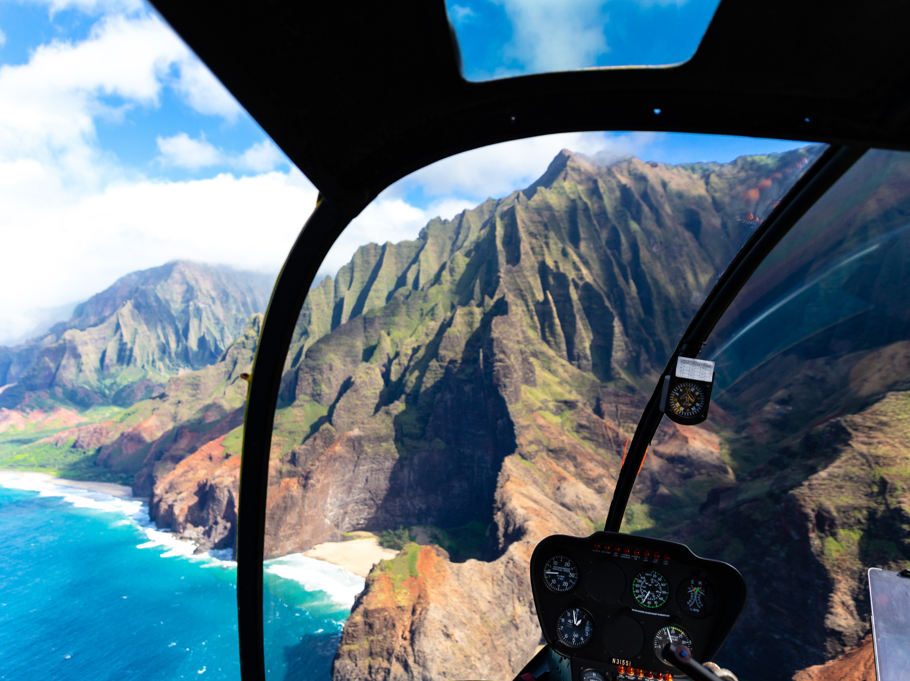 Helicopter tour of the Napali Coast, Kauai