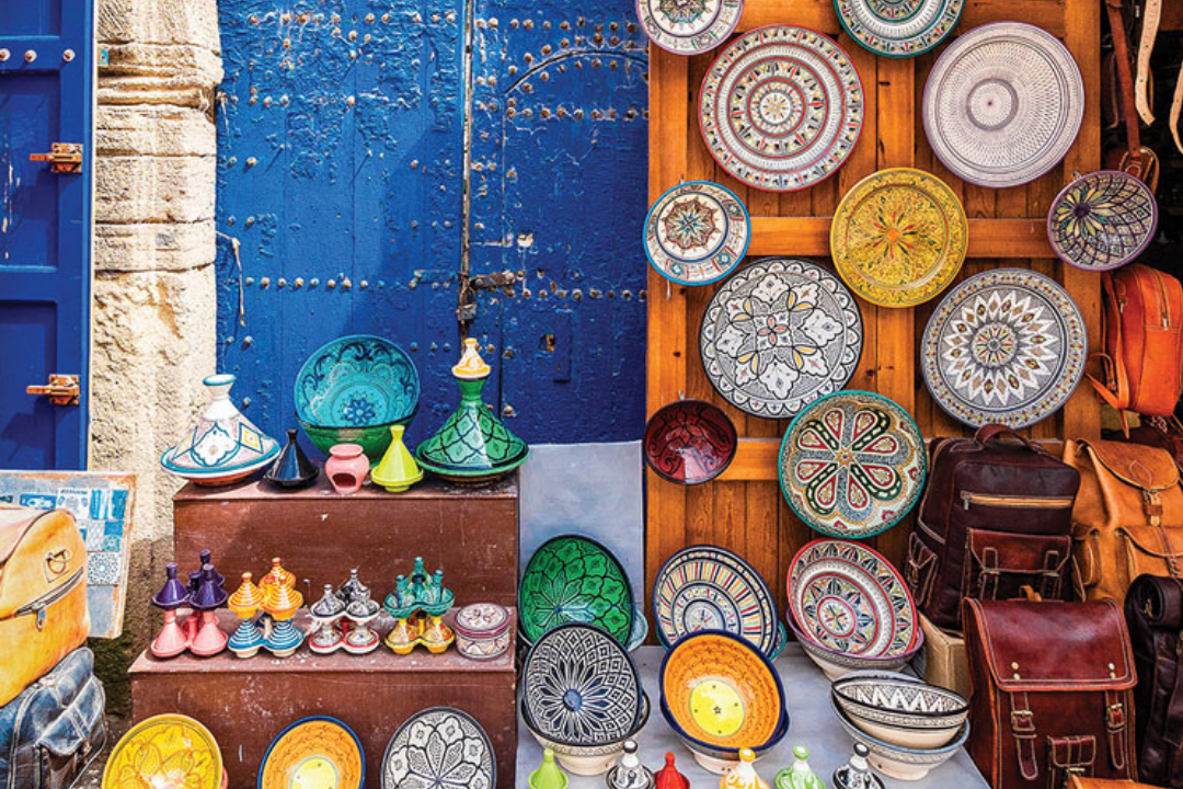 Bright pottery at the medina in Marrakesh - Getty Images