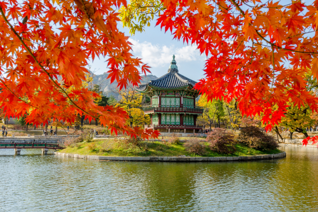 Autumn in Gyeongbokgung Palace in Seoul