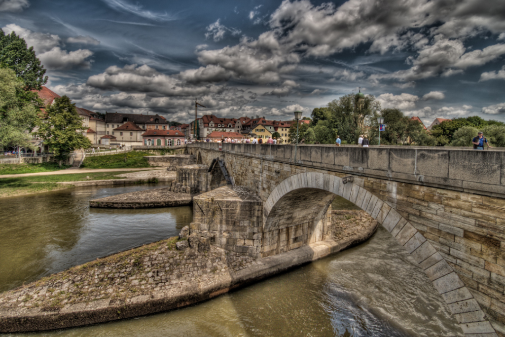 The Stone Bridge in Regensburg, Germany