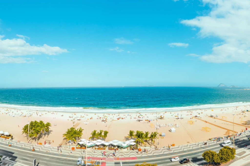 Beach View of Copacabana Palace Hotel