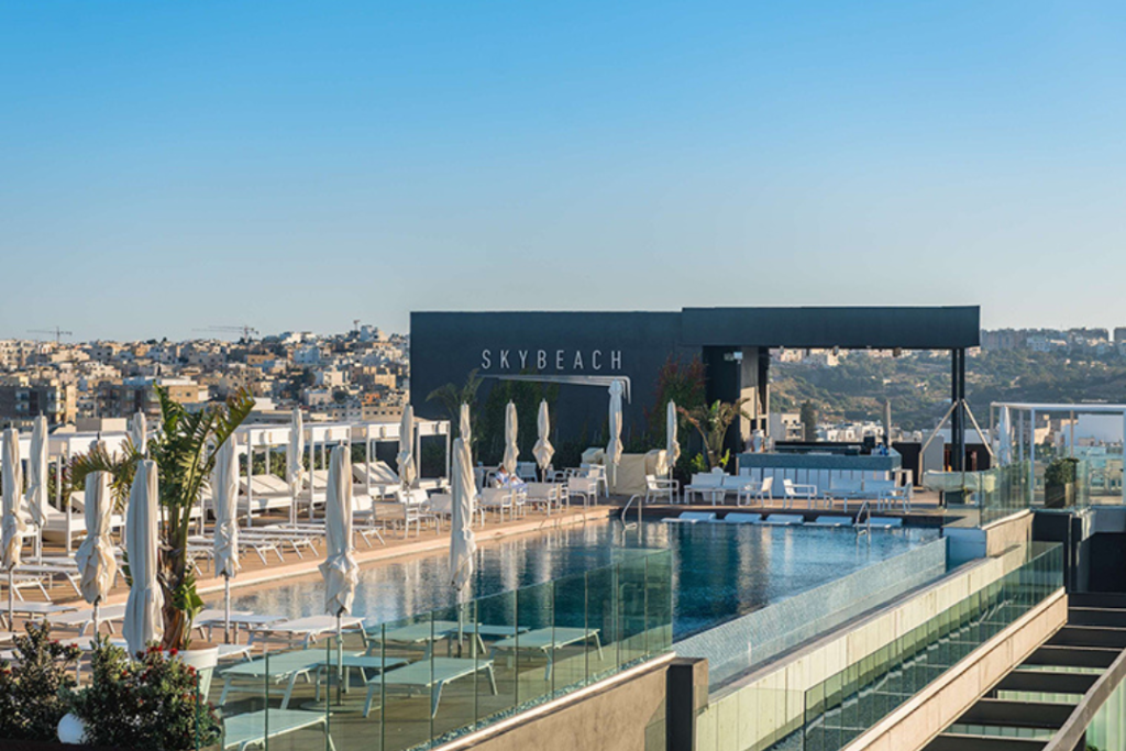 At the InterContinental Malta, check into a Highline Suite for access to the Skybeach lounge and infinity pool - Virtuoso