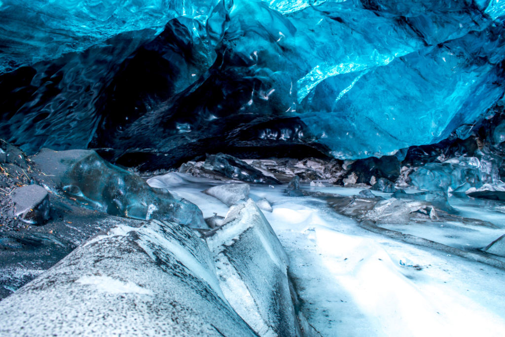 Ice Cave at the Langjokull Glacier , Iceland
