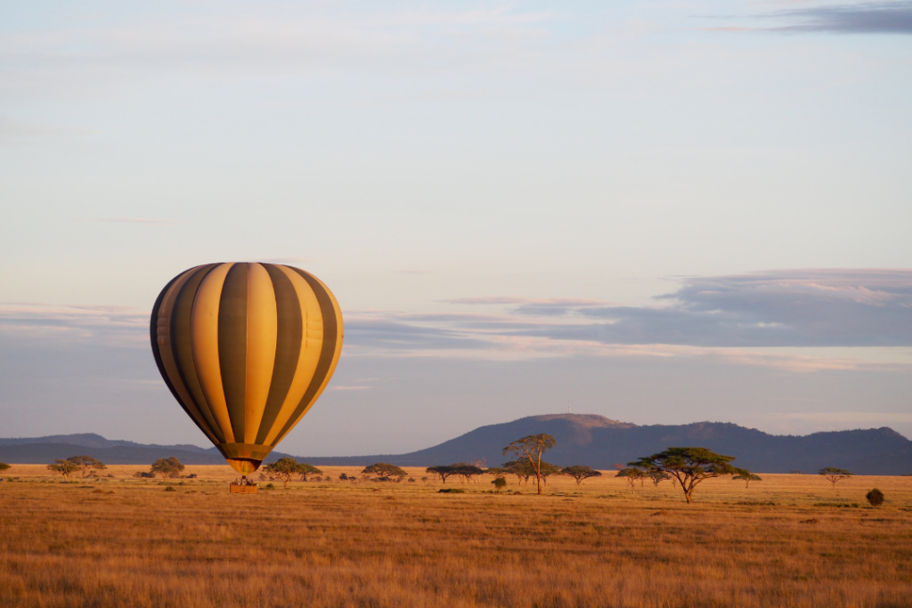 Hot air ballooning in Serengeti National Park, Tanzania