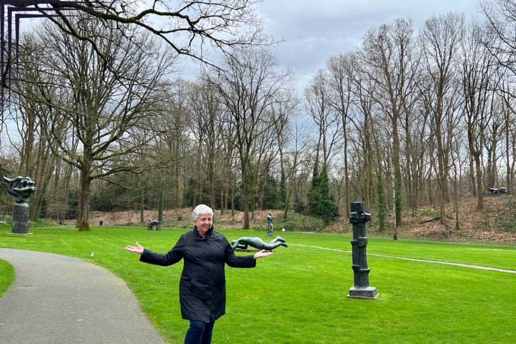 Cindy at The Kröller-Müller Museum Sculpture Garden