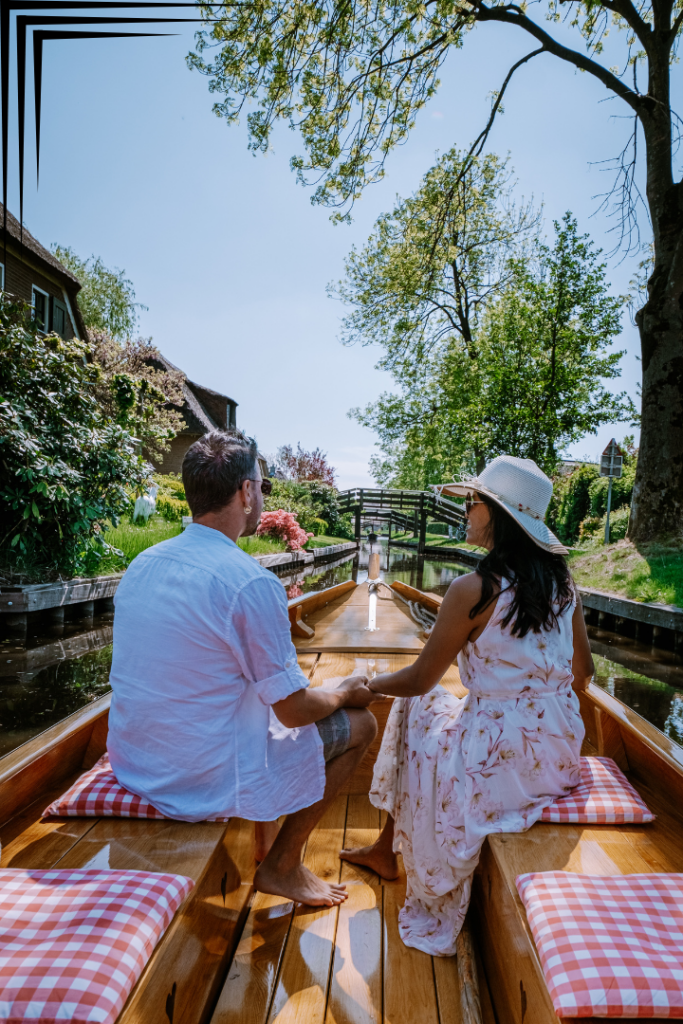 Visiting Giethoorn Village in a Boat