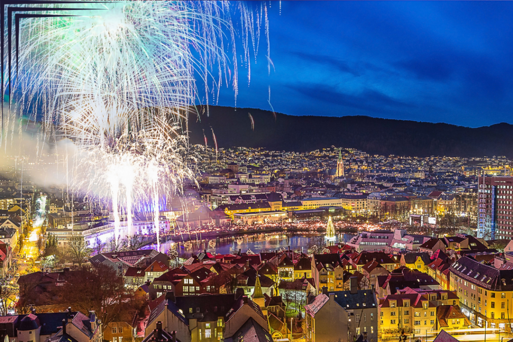 Bergen City View at Christmas