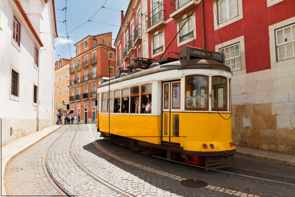 Enjoying the charm of Lisbon on a tram